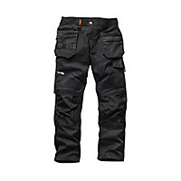 Scruffs Flex Black Men's Multi-pocket trousers, W30" L32"