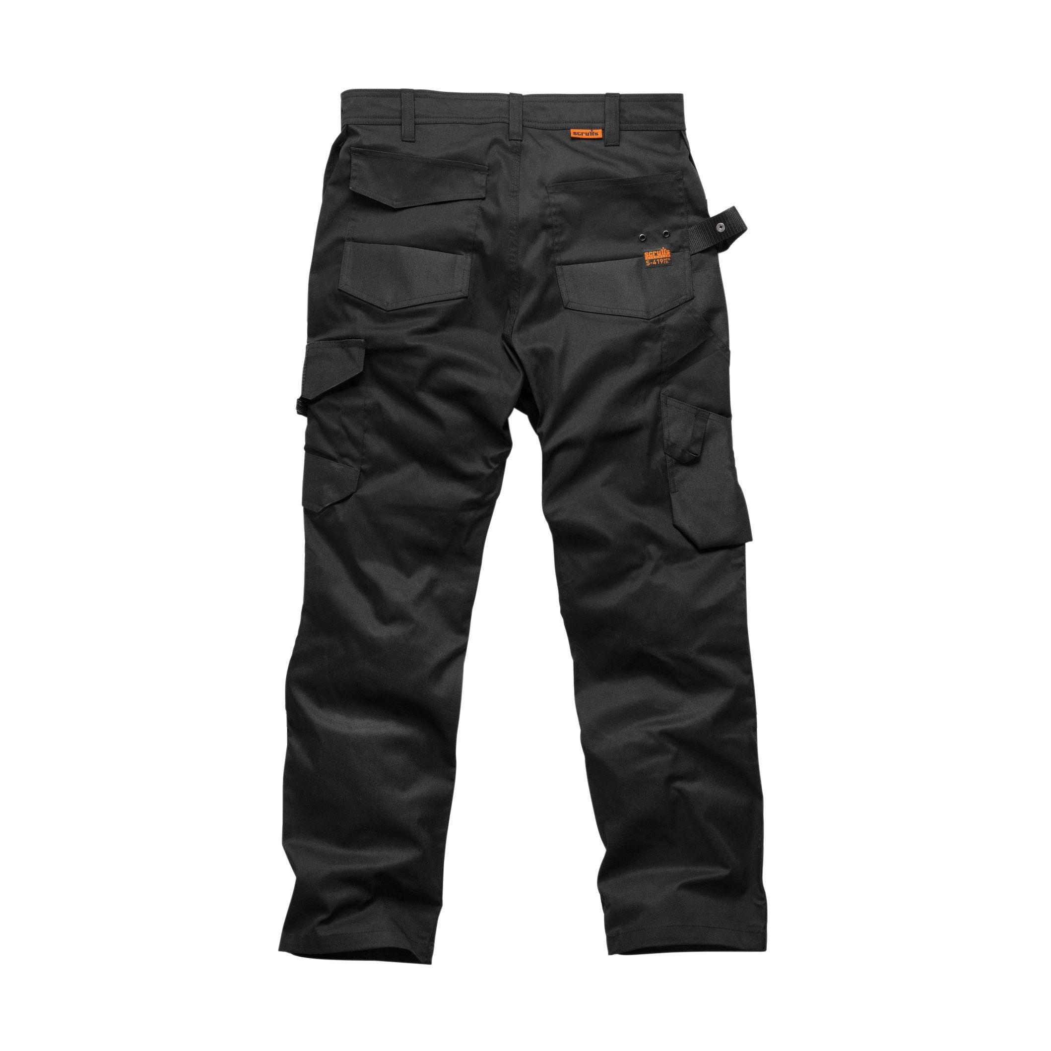 Scruffs Flex Black Men's Multi-pocket trousers, W32" L32"