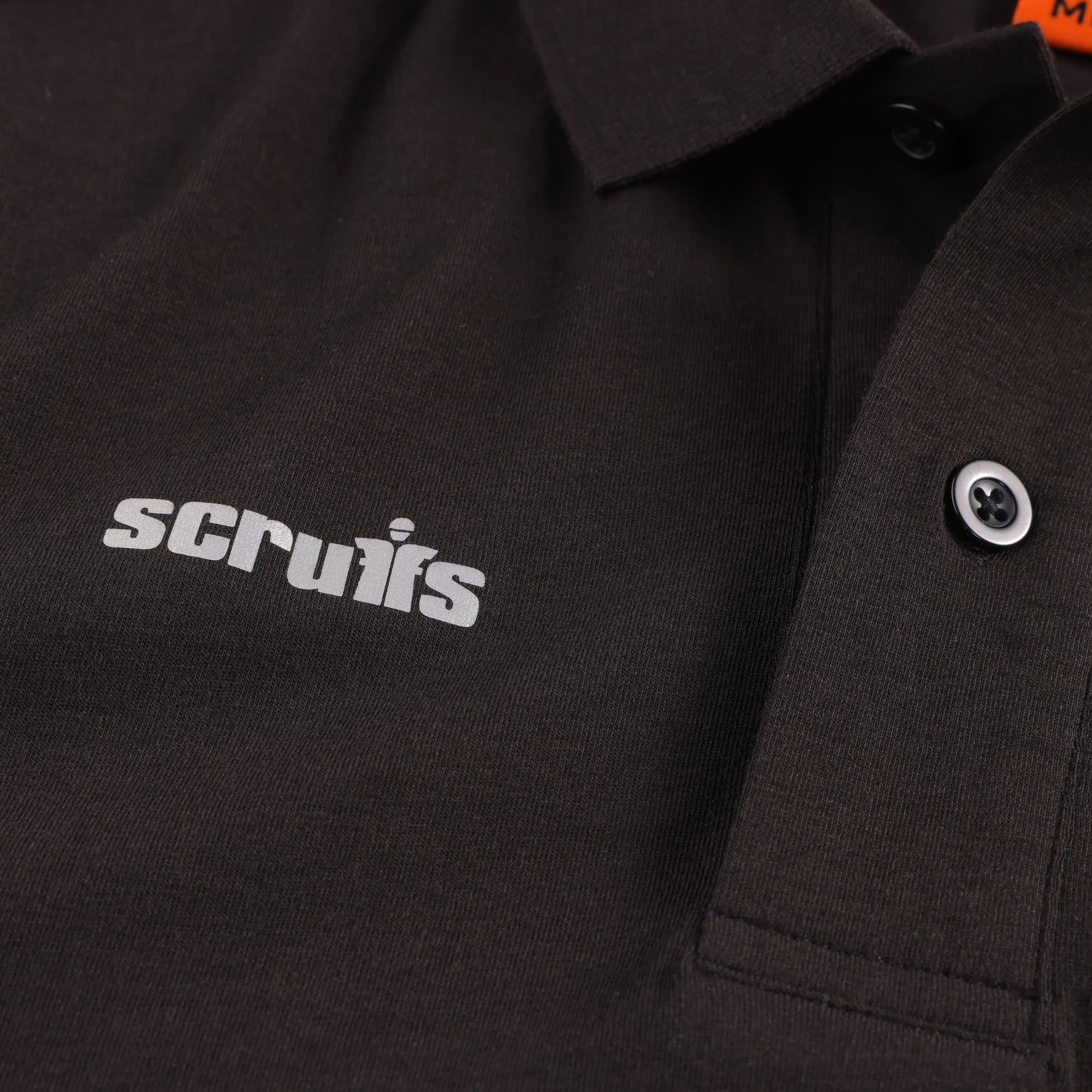 Scruffs Tech Black & graphite Men's Polo shirt Medium
