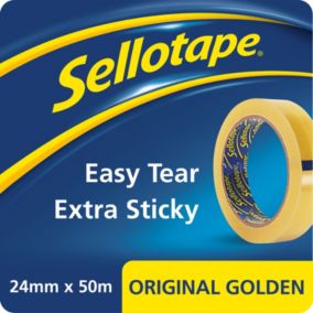 Sellotape Original Golden Sticky Clear Tape (L)50m (W)24mm