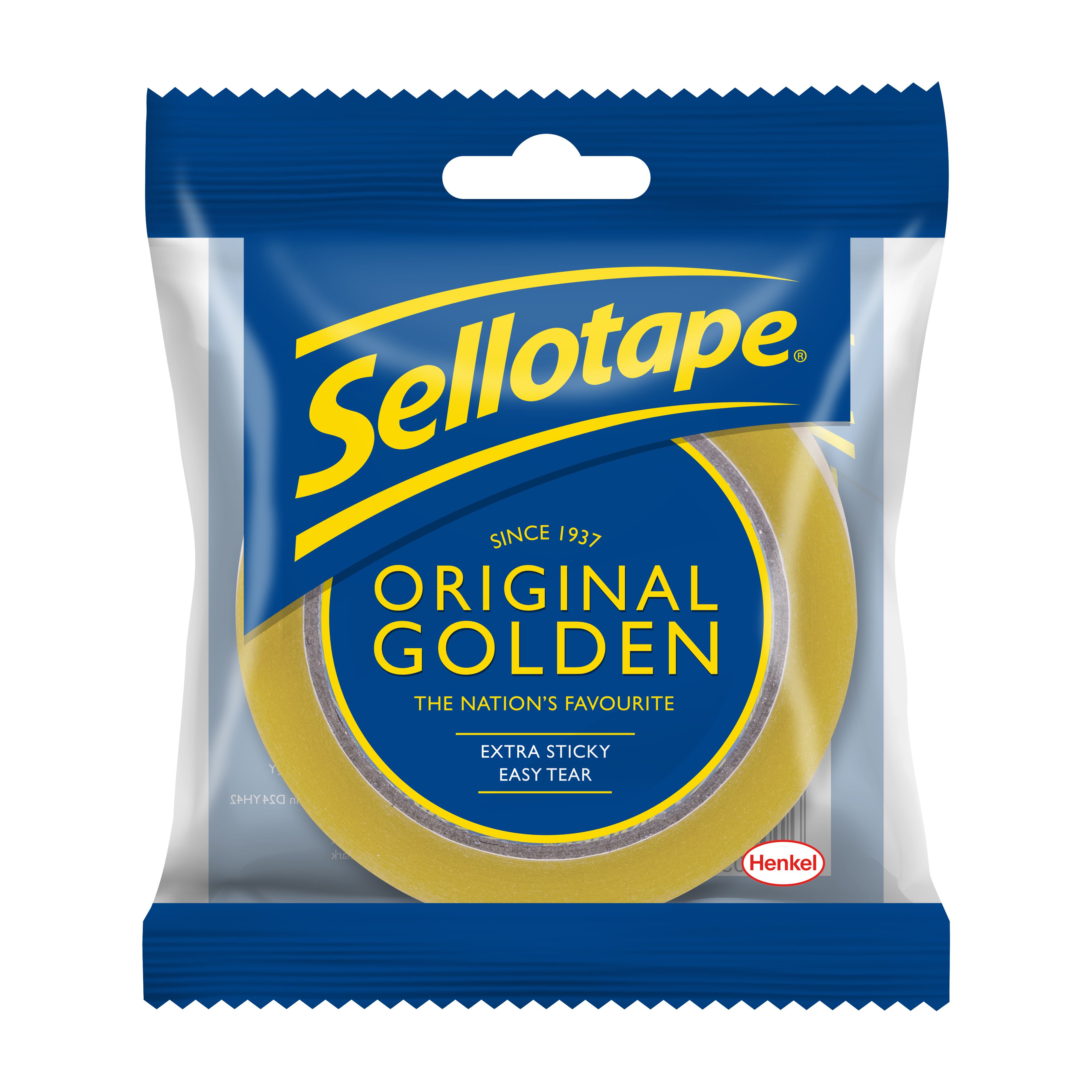 Sellotape Original Golden Sticky Clear Tape (L)50m (W)24mm