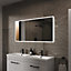 Sensio Glimmer Rectangular Wall-mounted Bathroom Illuminated Colour-changing mirror (H)120cm (W)60cm