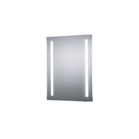 Sensio Isla White Rectangular Wall-mounted Bathroom & WC Illuminated mirror (H)65cm (W)50cm