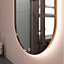 Sensio Nebula Bronze effect Oval Wall-mounted Bathroom Illuminated mirror (H)80cm (W)50cm