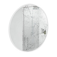 Sensio Silver effect Circular Wall-mounted Bathroom Illuminated mirror (H)100cm (W)100cm