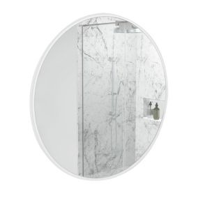 Sensio Silver effect Circular Wall-mounted Bathroom Illuminated mirror (H)100cm (W)100cm