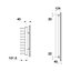 Seren Conqueror Flat panel White 10 Column Radiator, (W)400mm x (H)1800mm