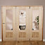 Severn 1 panel Clear Glazed Pine Internal Folding Door set, (H)2035mm (W)2374mm