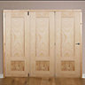 Severn 2 panel Unglazed Pine Internal Folding Door set, (H)2035mm (W)2146mm
