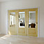 Severn 3 panel 1 Lite Glazed Clear pine Internal Tri-fold Door set, (H)2035mm (W)2146mm