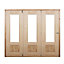 Severn 3 panel 1 Lite Glazed Clear pine Internal Tri-fold Door set, (H)2035mm (W)2146mm