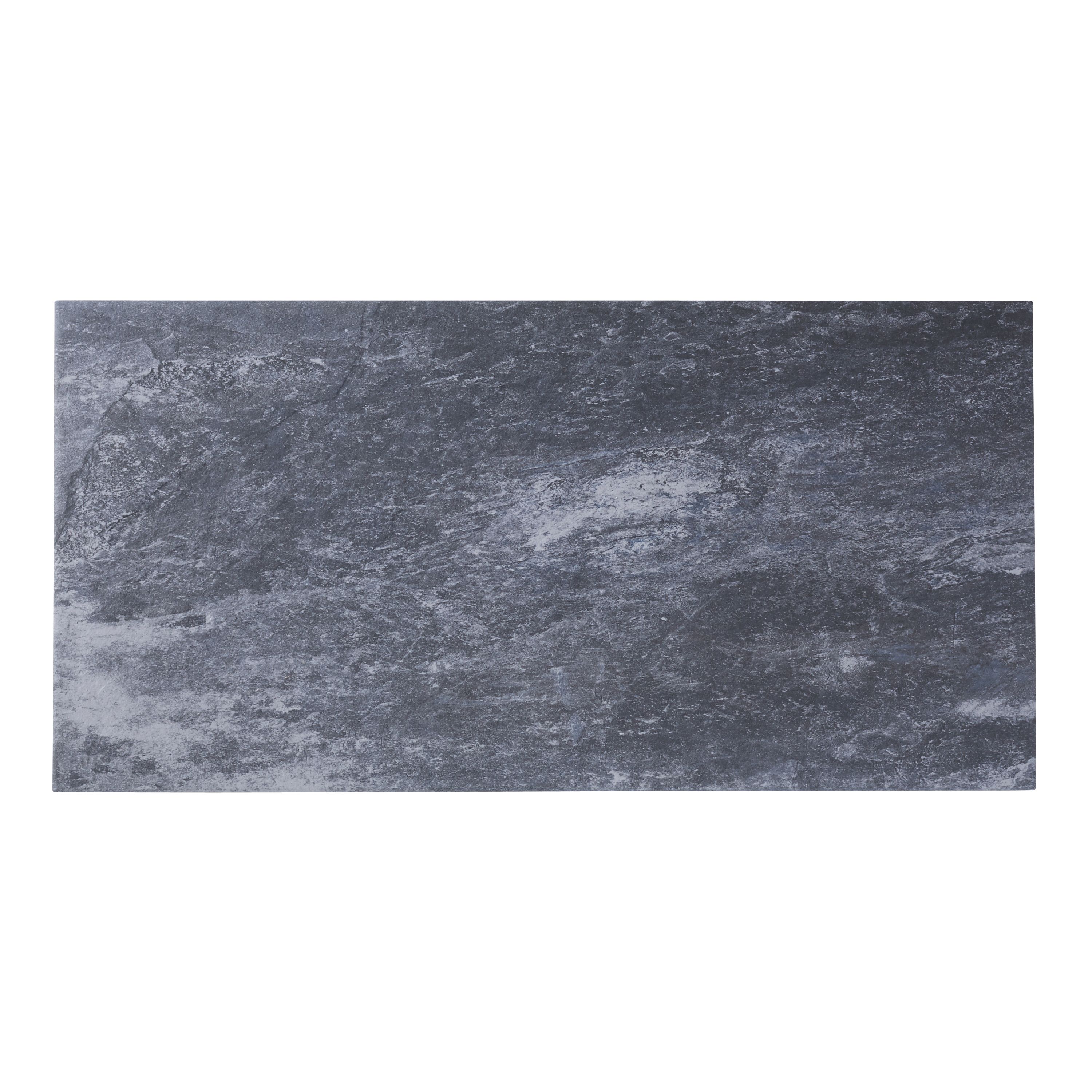 Shaded slate Anthracite Matt Porcelain Indoor Wall & floor Tile, Pack of 6, (L)300mm (W)600mm