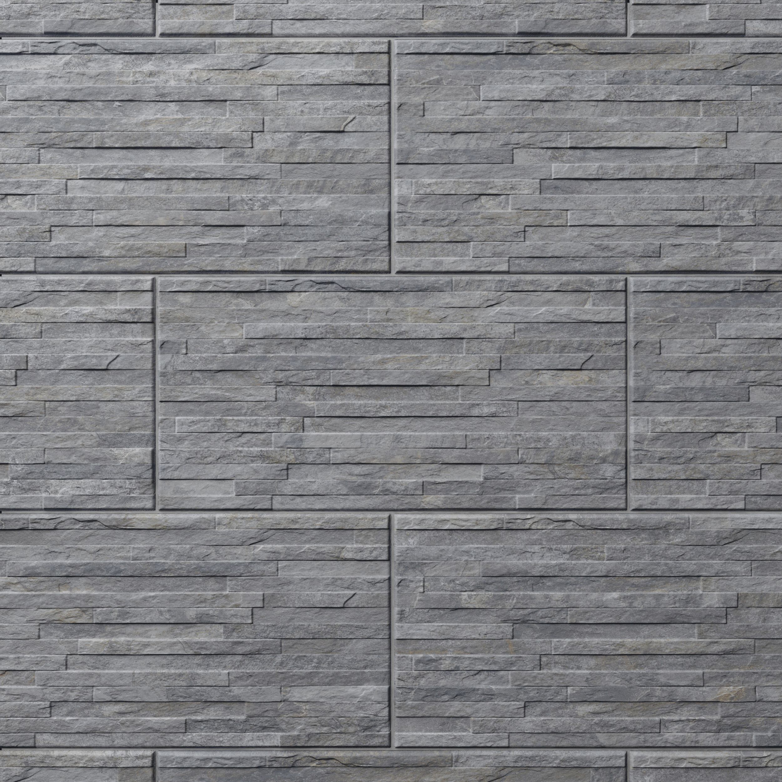 Shaded slate Anthracite Matt Split Face Porcelain Indoor Wall Tile Sample