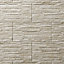Shaded slate Beige Matt 3D Decor Stone effect Porcelain Wall Tile Sample