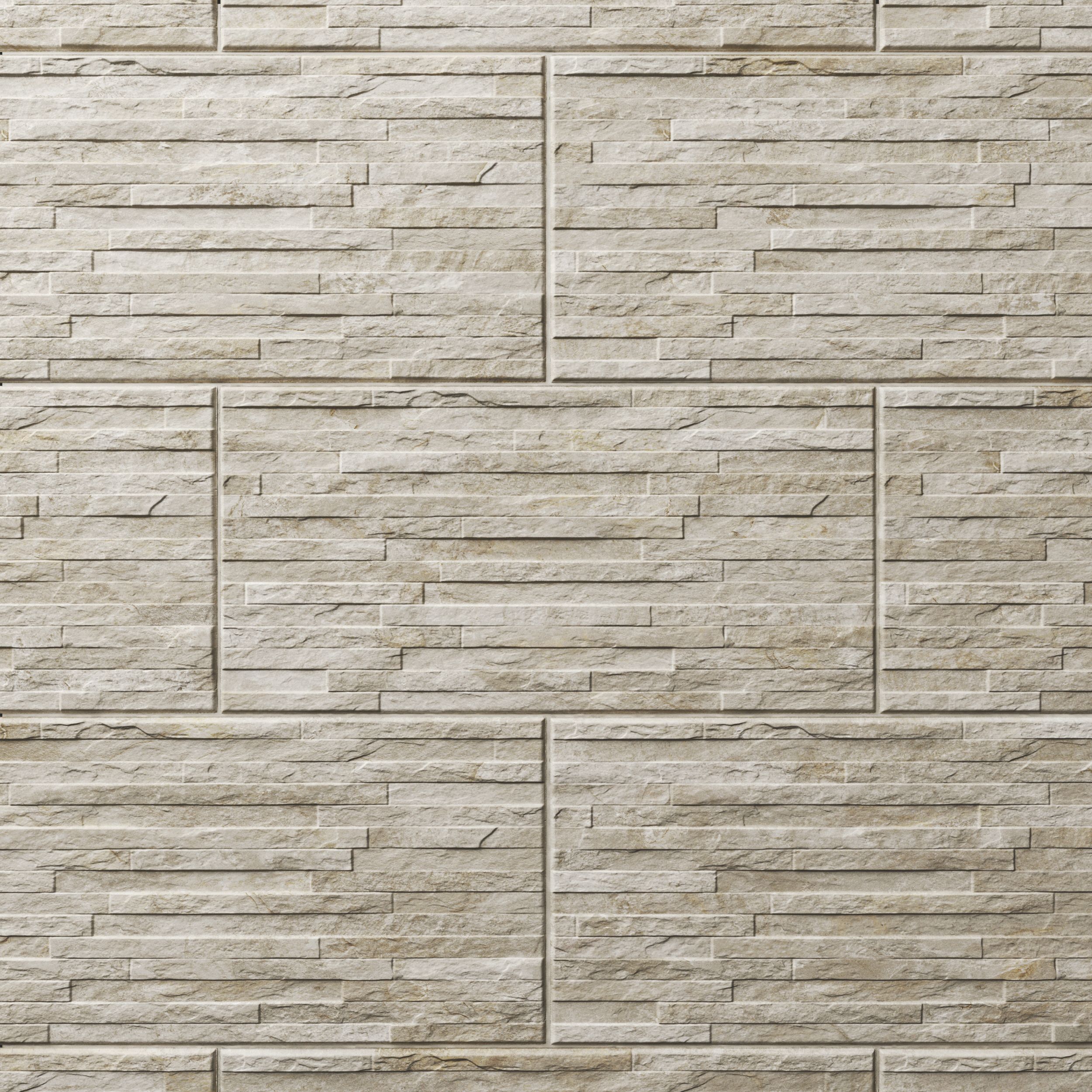 Shaded slate Beige Matt Split Face Porcelain Indoor Wall Tile, Pack of 6, (L)300mm (W)600mm