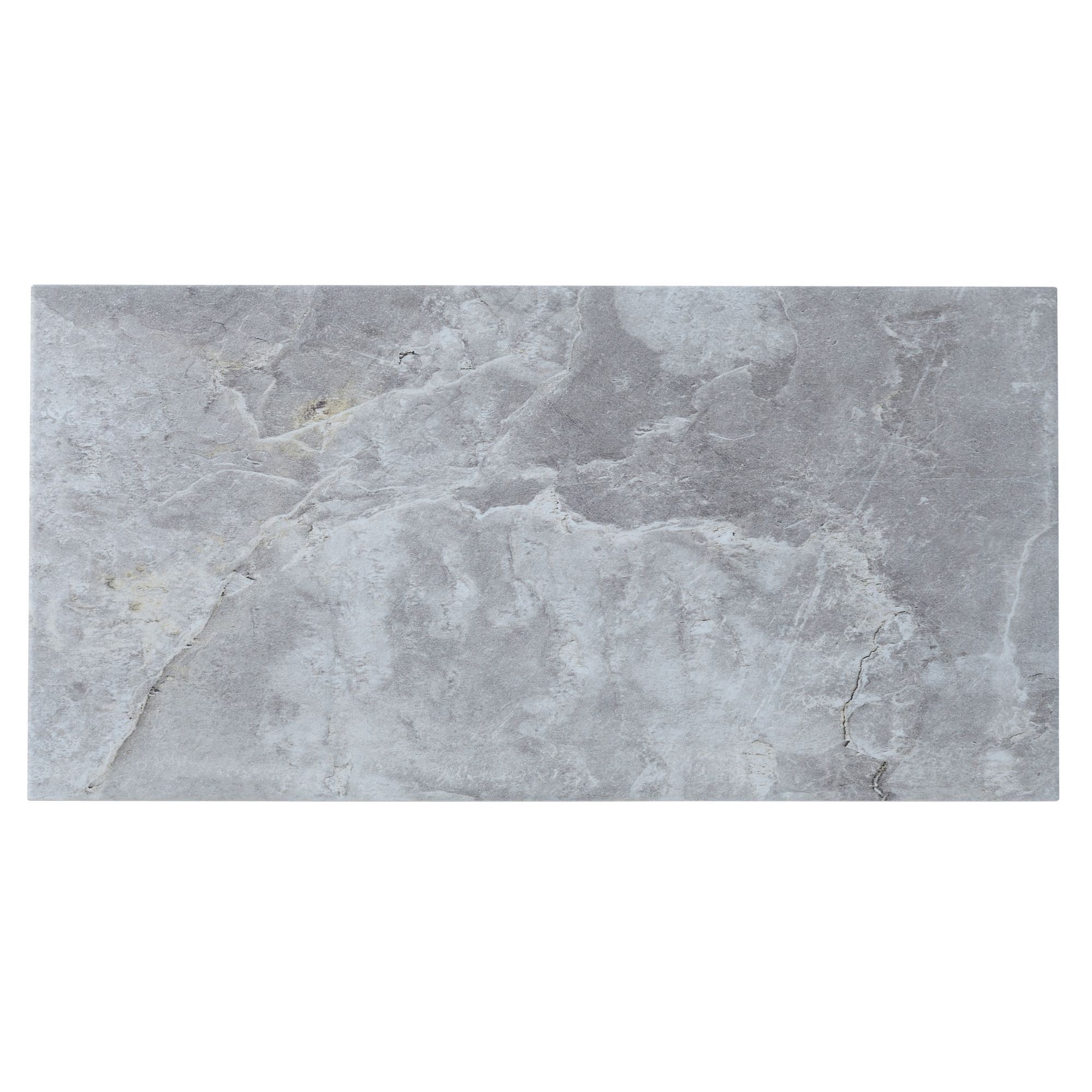 Shaded slate Grey Matt Stone effect Porcelain Wall & floor Tile, Pack of 6, (L)600mm (W)300mm