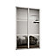 Shaker Contemporary Shaker Mirrored Matt dove grey 2 door Sliding Door kit (H)2260mm (W)1449mm