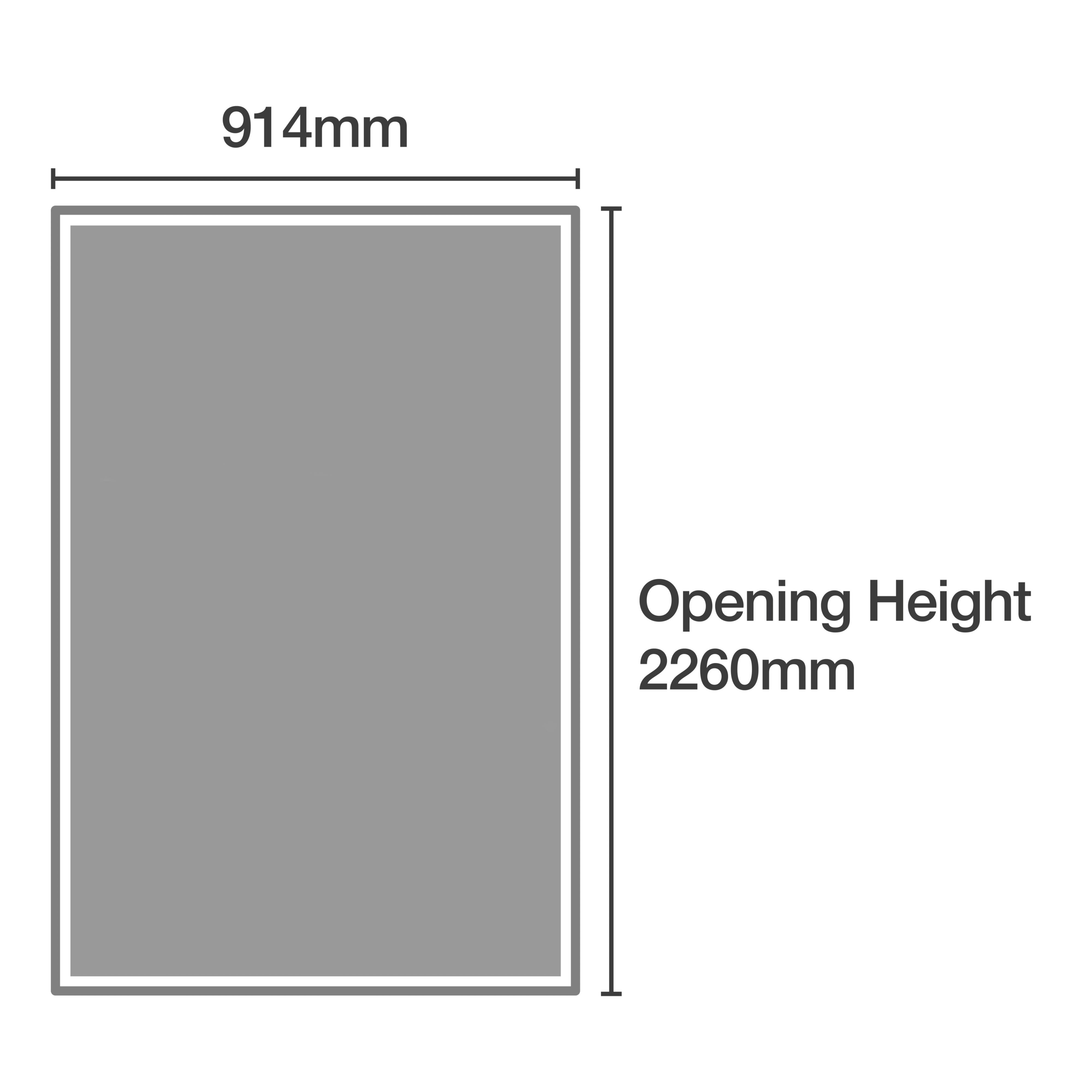 Shaker Mirrored Natural oak effect 2 door Sliding Wardrobe Door kit (H)2260mm (W)914mm