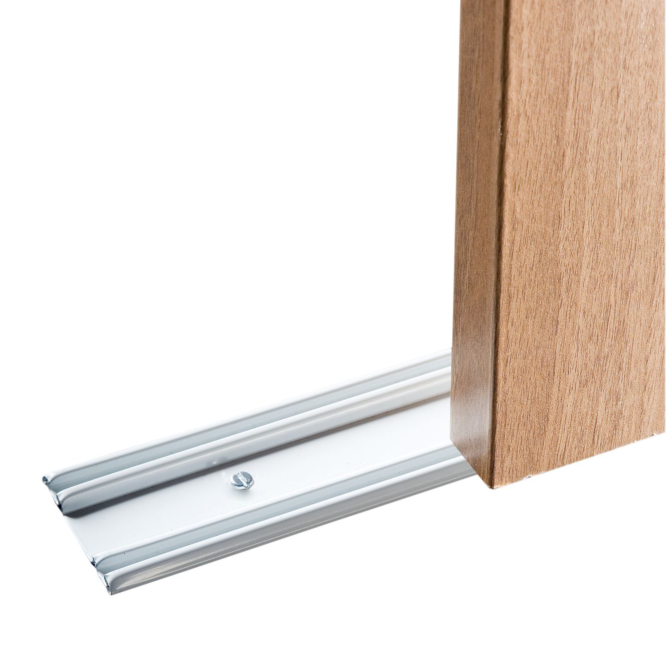 Shaker White Sliding wardrobe door track (L)1803mm