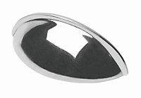 Shell Polished Chrome effect D-shaped Pull handle