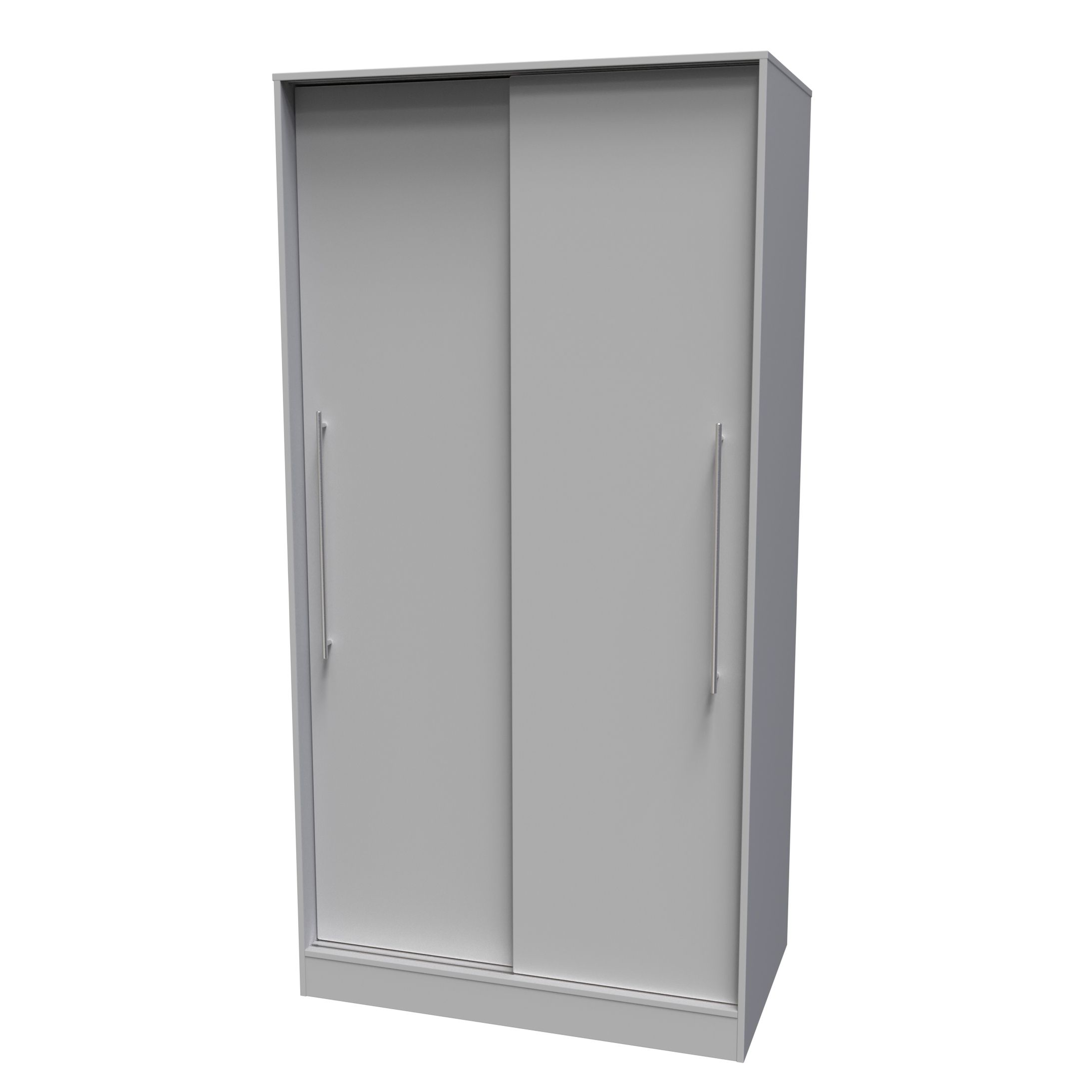 Sherwood Contemporary Grey matt Double Sliding door wardrobe (H)1975mm (W)1005mm (D)600mm