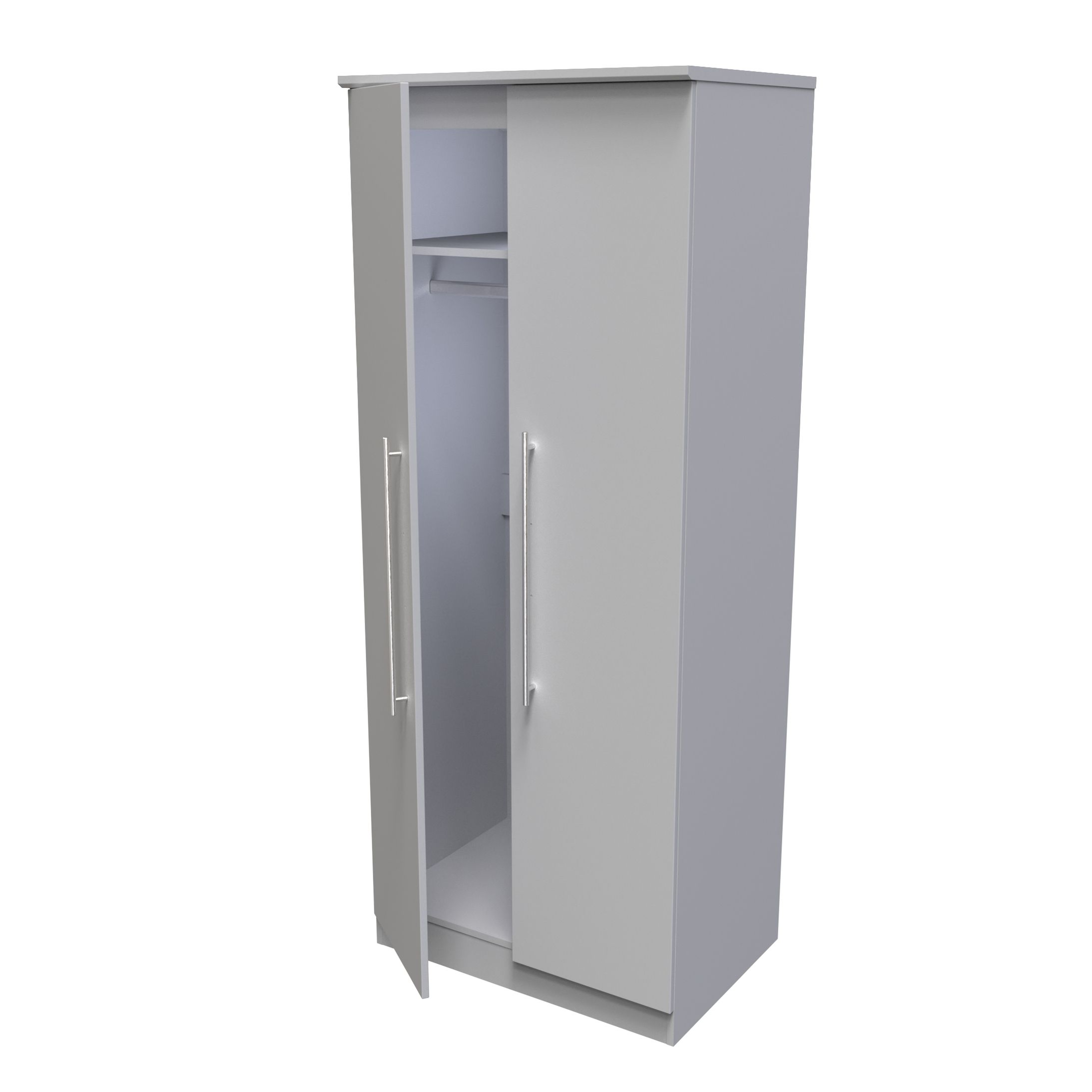 Sherwood Contemporary Grey matt Double Wardrobe (H)1825mm (W)740mm (D)535mm