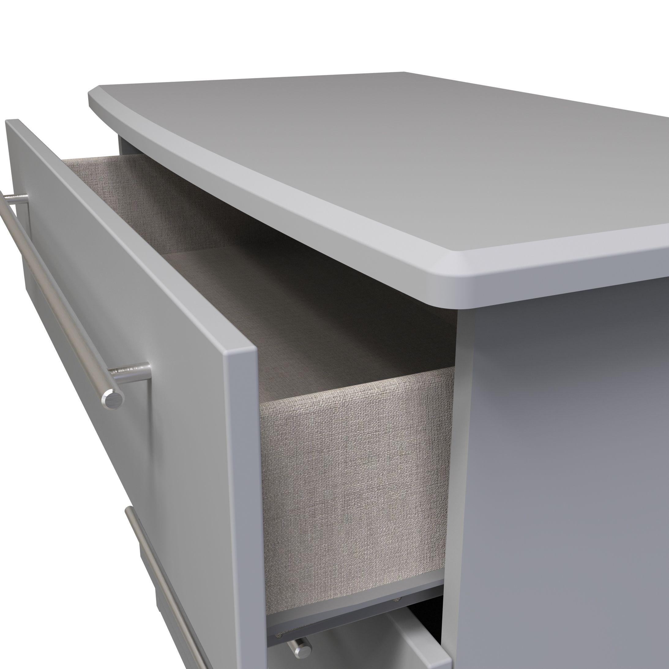 Sherwood Matt grey 3 Drawer Chest of drawers (H)695mm (W)765mm (D)415mm