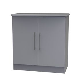 Sherwood Matt Grey Matt 2 door Cabinet (H)790mm (W)760mm (D)400mm