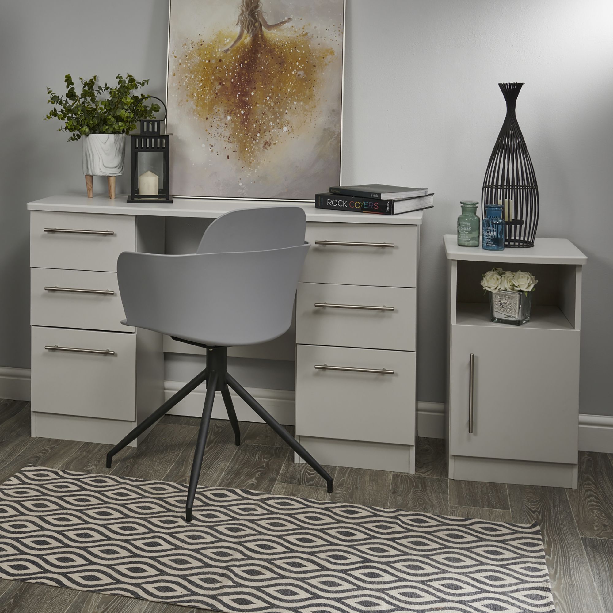 Sherwood Matt Grey Matt 2 door Cabinet (H)790mm (W)760mm (D)400mm