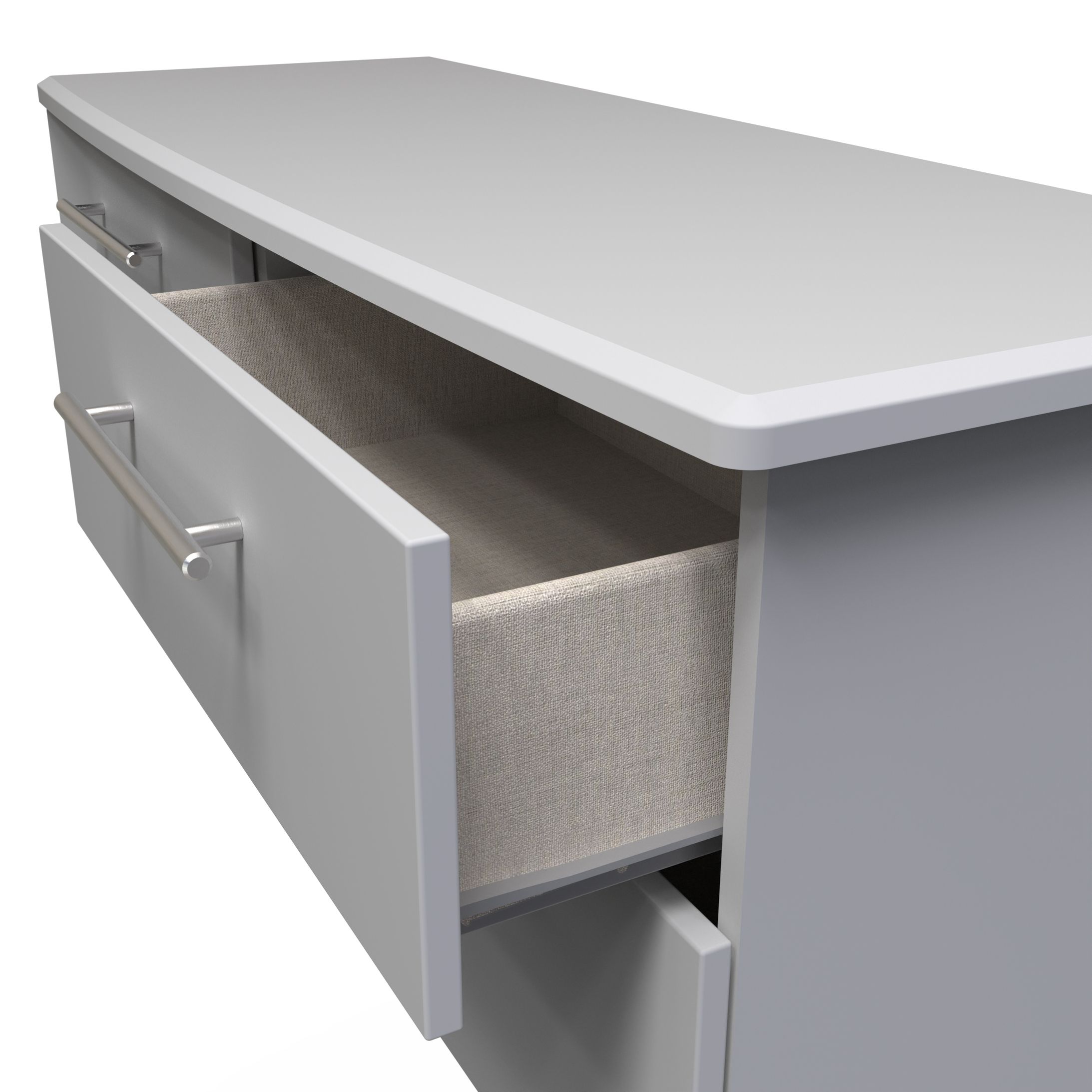 Sherwood Matt grey matt Bedside chest (H)505mm (W)1120mm (D)415mm