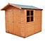 Shire Alderney 7x7 ft Apex Wooden 2 door Shed with floor & 1 window (Base included)