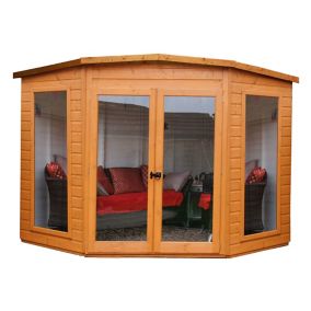 Shire Barclay 10x10 ft & 2 windows Pent Wooden Summer house - Assembly service included