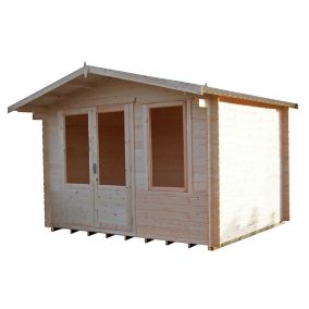 Shire Berryfield 11x10 Eco glass Apex Tongue & groove Wooden Cabin - Base not included