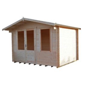 Shire Berryfield 11x8 Glass Apex Tongue & groove Wooden Cabin - Base not included