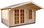 Shire Cannock 12x8 ft Toughened glass Apex Tongue & groove Wooden Cabin