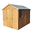 Shire Durham 8x6 ft Apex Wooden Shed with floor & 1 window