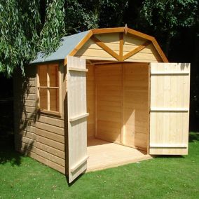 Shire Dutch 7x7 ft Dutch apex Wooden 2 door Shed with floor & 1 window - Assembly service included