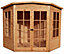 Shire Hampton 7x7 Glass Pent Shiplap Wooden Summer house - Base not included