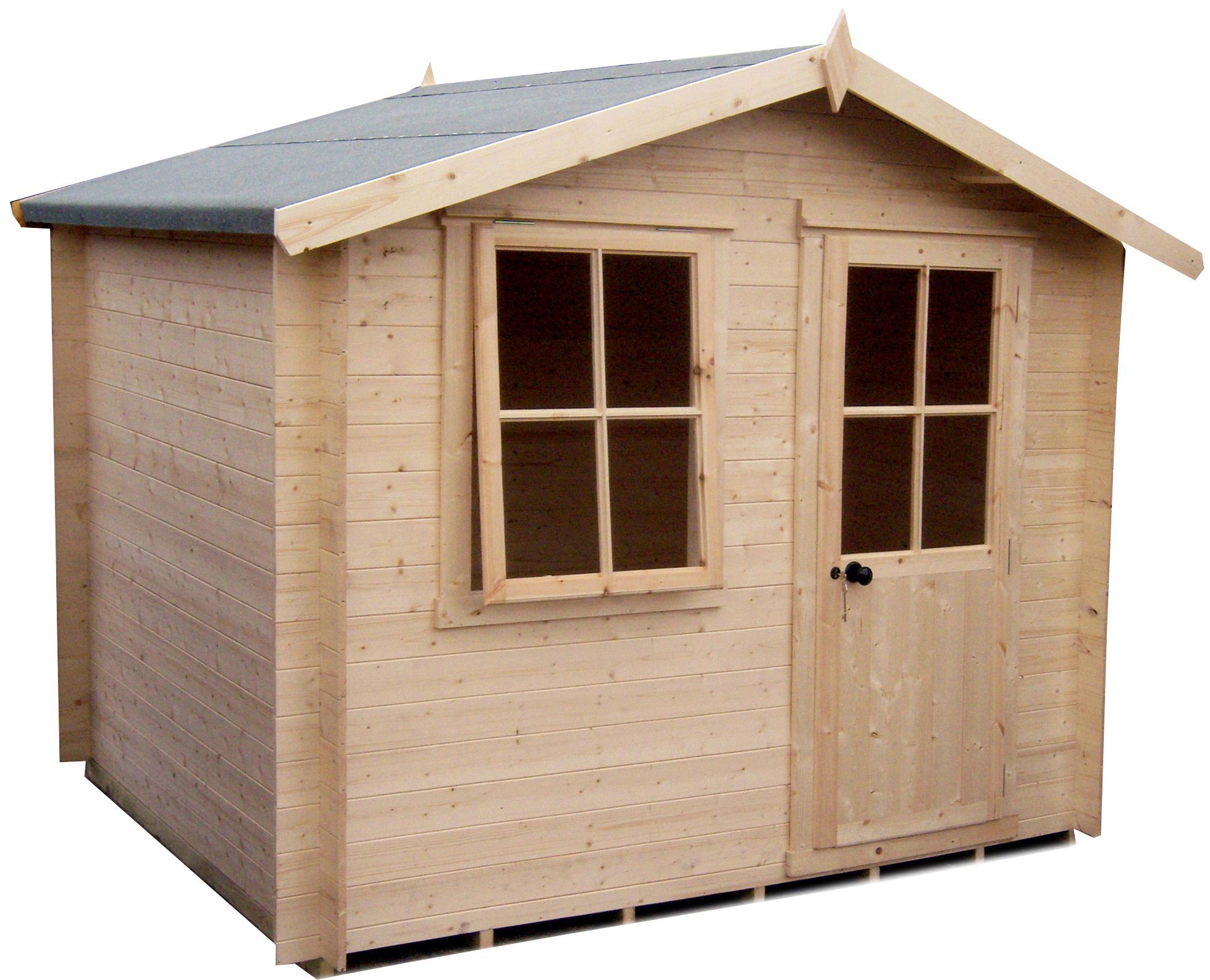 Shire Hartley 7x7 Glass Apex Tongue & groove Wooden Cabin - Base not included