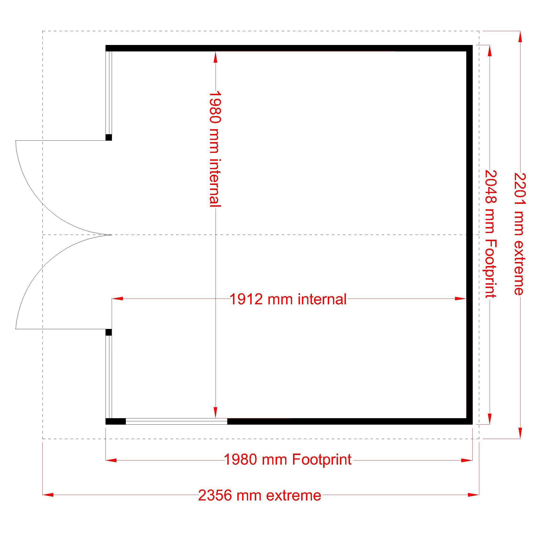 Shire Kensington 7x7 Toughened glass Apex Shiplap Wooden Summer