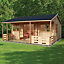 Shire Kingswood 18x20 ft Apex Tongue & groove Wooden Cabin - Assembly service included