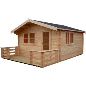 Shire Kinver 12x12 ft & 4 windows Apex Wooden Cabin - Assembly service included