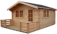 Shire Kinver 14x18 ft & 4 windows Apex Wooden Cabin - Assembly service included