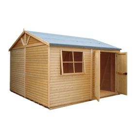 Shire Mammoth 10x10 ft Apex Wooden Workshop - Assembly service included