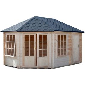Shire Rowney 10x14 ft Apex Tongue & groove Wooden Cabin - Assembly service included