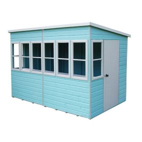 Shire Sun 10x10 ft & 6 windows Pent Wooden Summer house - Assembly service included