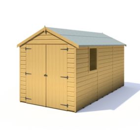 Shire Warwick 12x6 ft Apex Shiplap Wooden Shed with floor