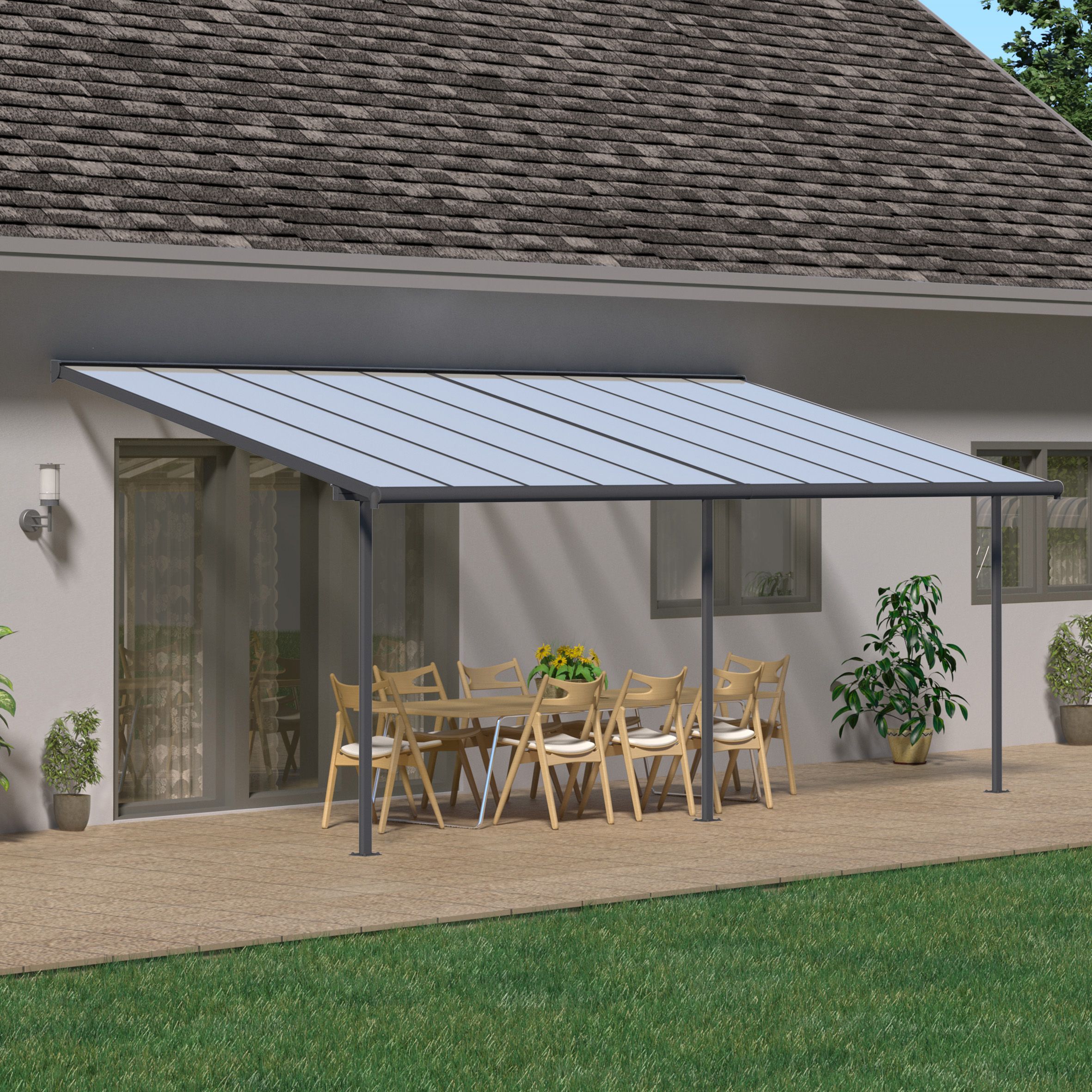 Sierra Grey Patio cover (H)3050mm (W)2950mm