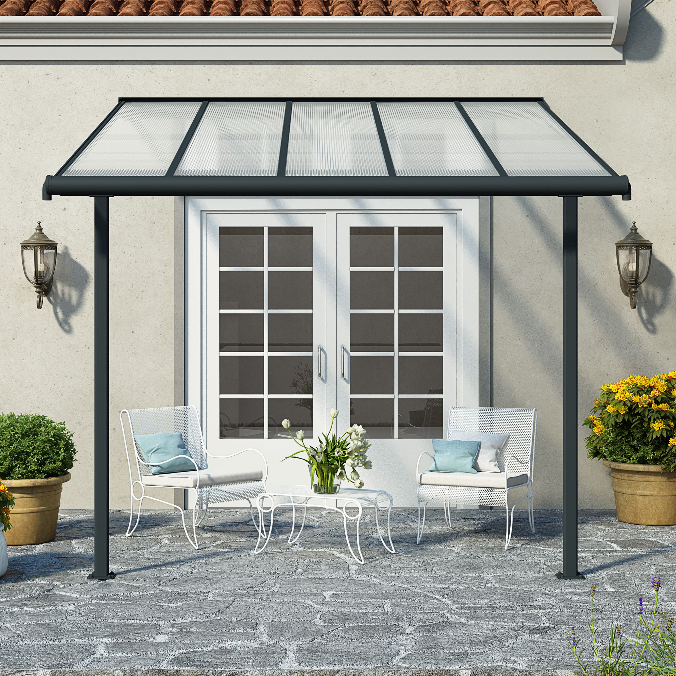 Sierra Grey Patio cover (H)3050mm (W)2990mm