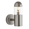 Sigma Fixed Chrome effect LED Outdoor Wall light